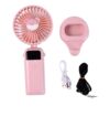 Mini Usb Charging Fan With Percentage Display ,5 Speed Modes,And mobile Stand - Image 3