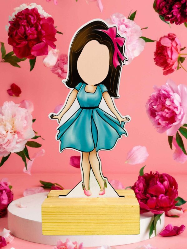 Cute Girl Caricature personalised With your face - Image 3
