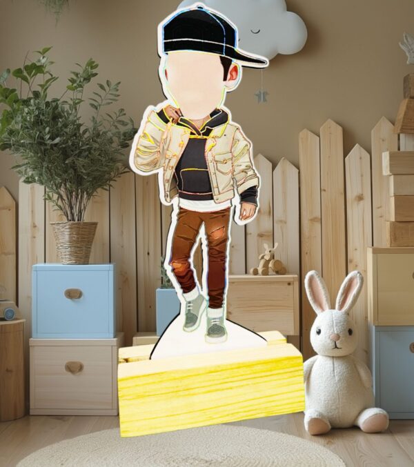 Cool Boy Caricature Personalised With Your Face - Image 3