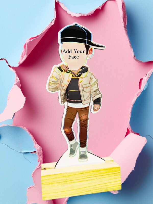 Cool Boy Caricature Personalised With Your Face - Image 1