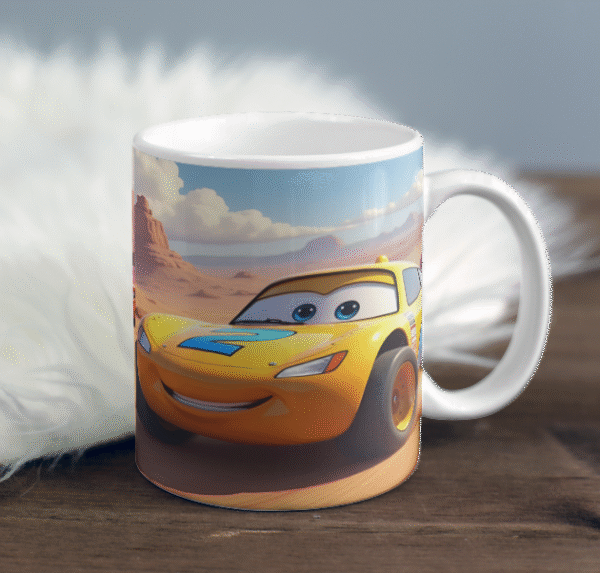 Nirmuk Cartoon Cars Printed Ceramic Coffee/Tea Mug, ceramic mugs, Coffee Mug, Tea Mug, Cup, coffee mug, tea mug, cup, cartoon car printed mugs, - Image 1