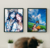 Radha Krishna Love Photo Frame Wall Decor (Pack of 2) 6x8 Size