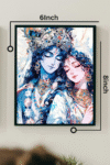 Radha Krishna Love Photo Frame Wall Decor (Pack of 2) 6x8 Size - Image 2