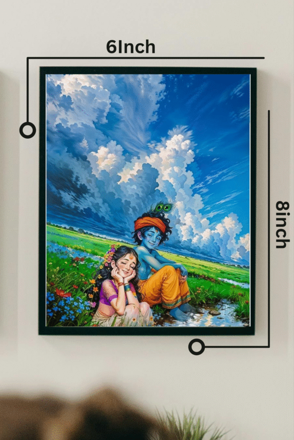 Radha Krishna Love Photo Frame Wall Decor (Pack of 2) 6x8 Size - Image 3